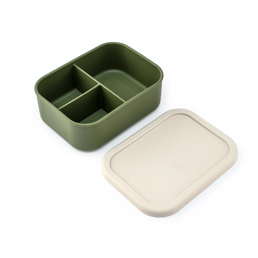 Silicone Lunch Box Food Grade Crisper Microwave Special Heating Lunch Box Lunch Box Office Worker Student Silicone Lunch Box images - 6