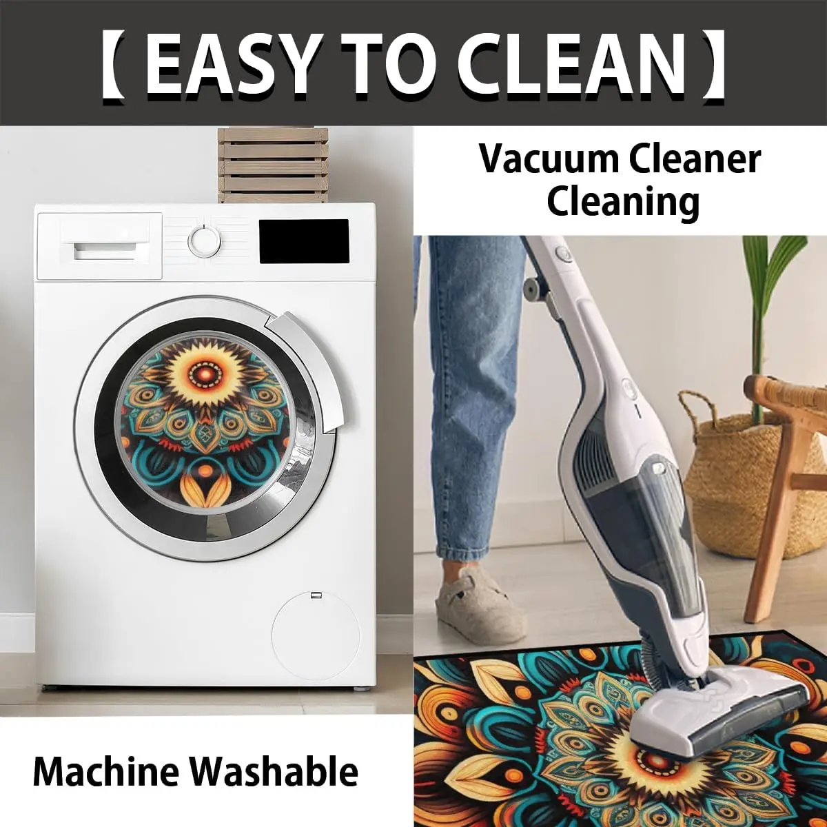 Коврик для входной двери с противоскользящей резиновой подложкой