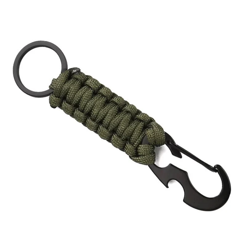 

1PC Outdoor Umbrella Rope Corkscrew Car Keychain Climb Keychain Tactical Survival Tool Carabiner Hook Cord Backpack Buckle