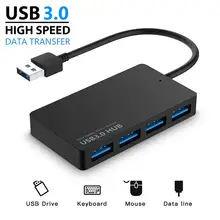 USB 허브 USB 3.0 4 포트 C 타입 허브 고속 데이터 케이블 컨버터 어댑터, 멀티 시스템 지원, 플러그 앤 플레이 USB 어댑터