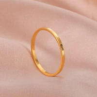 jewelryr fashion engraved personalized name rings stainless steel gold color custom ring anniversary jewelry gift for lover mom
