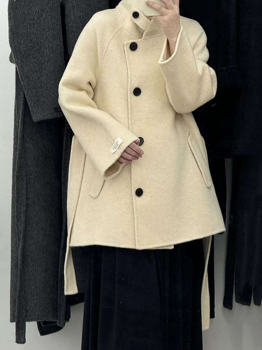 CHICEVER винтажное пальто со сращенными карманами для женщин лоскутное с лацканами и