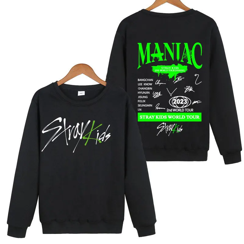 

Детская толстовка с капюшоном Kpop Stray Kids Maxident, модные корейские пуловеры в стиле Харадзюку, Осенние повседневные толстовки большого размера ...