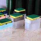 Диспенсер для мыла с губкой, Диспенсер жидкости, контейнер, ручной кухонный инструмент, Tik Tok пресс Cocina