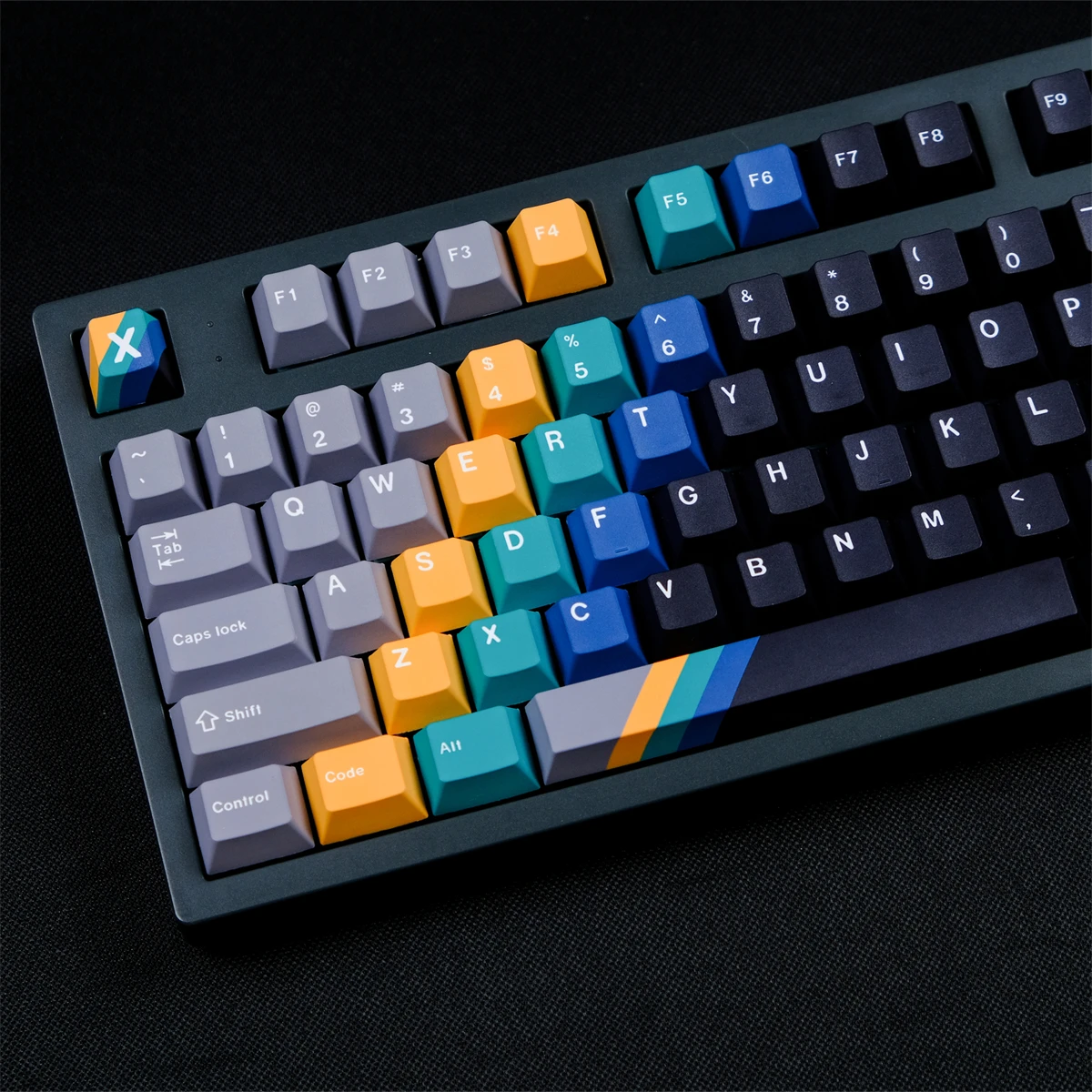 129 Key GMK Record Colour Gradient Dye Sublimation Keycaps PBT Key Caps Cherry Profile Keycap For Mechanical Keyboard MX Switch