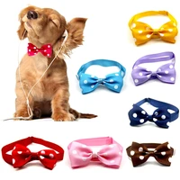 dog neck tie handmade dots pattern ribbon dog bow ties cute puppy small dogs cats ties grooming collar cartoon pet accessories