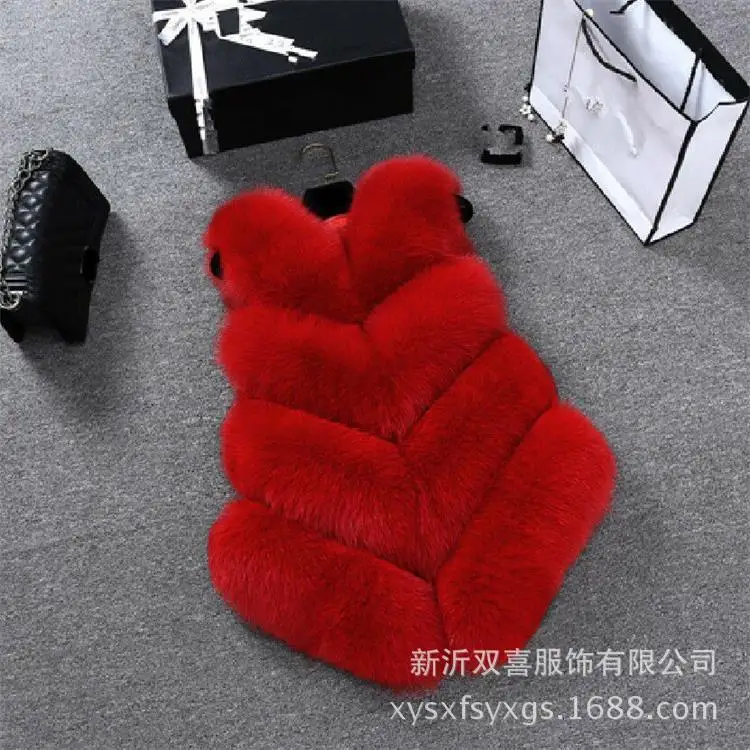 2022 Fur Autumn and Winter New Fashion Women's Slim Fit Fur Vest Fur Coat