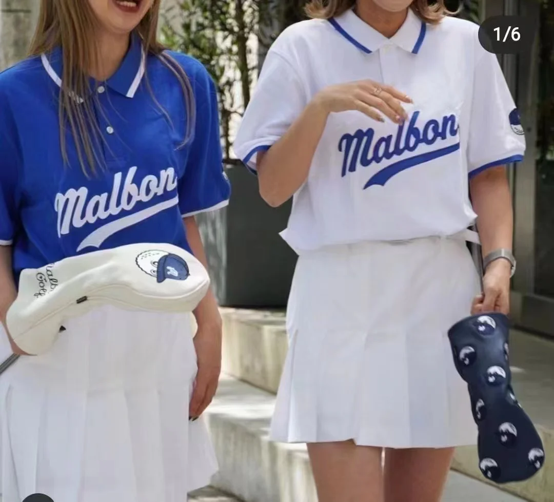 Premium  MALBON comfortable breathable Golf short sleeve simple T-shirt Fashion sports men's and women's same style Polo shirt