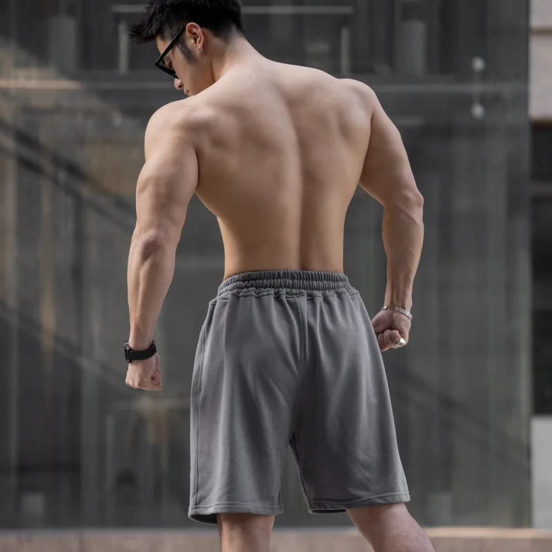 Шорты мужские пляжные свободного покроя спортивные брюки-слаксы рваные модные