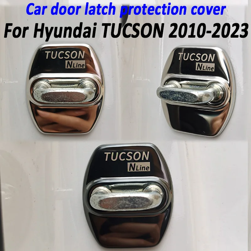 

Аксессуары для HYUNDAI TUCSON 2023 2022 2021 2020, Автомобильный Дверной замок, защитная крышка, ярлыки, украшение из нержавеющей стали