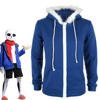 sans undertale cosplay costume hoodies mask fresh skeleton jacket sans plus velvet hooded zipper sweater animation game outfit