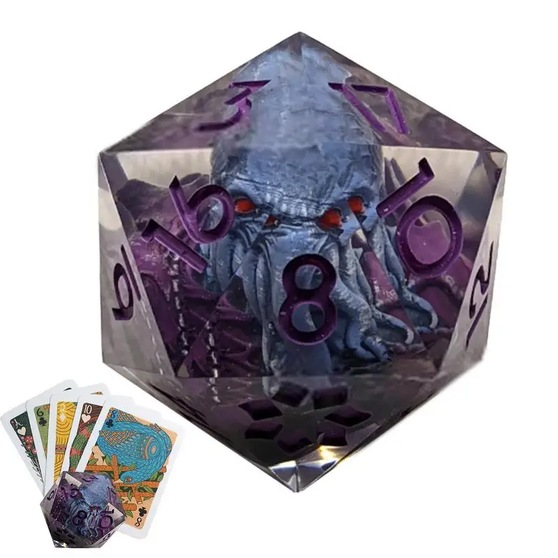 

Загадочные кости, полупрозрачные копилки Mighty Cthulhu ручной работы, многосторонние высокопрочные настольные игры для ролевых игр