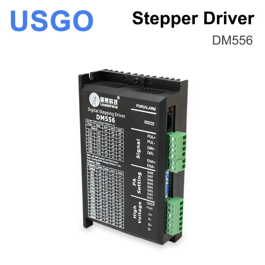 Двухфазный шаговый драйвер USGO Leadshine DM556, 20-50 В переменного тока, 0,5-а, 7-16 мА