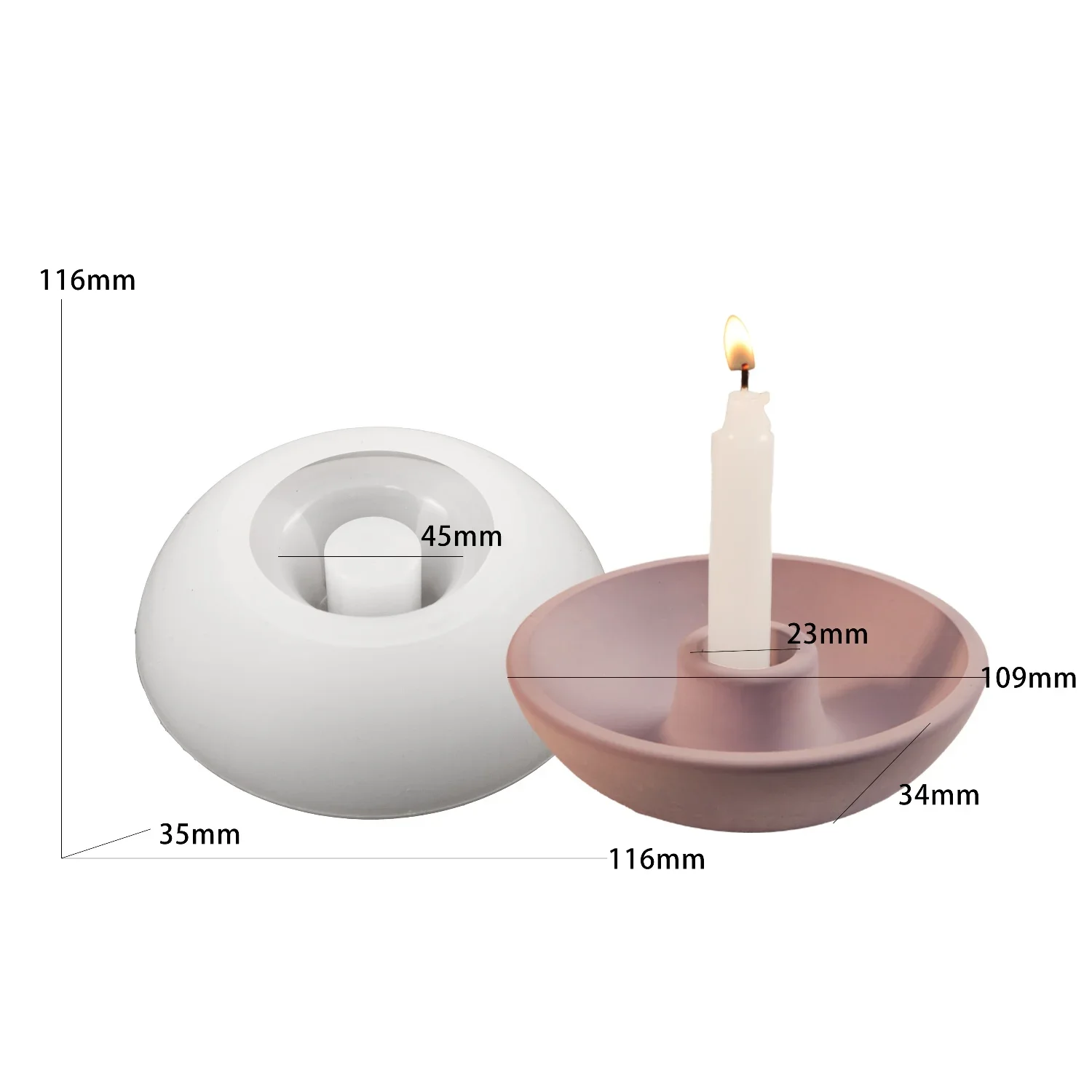 Подсвечник для свечей из эпоксидной смолы