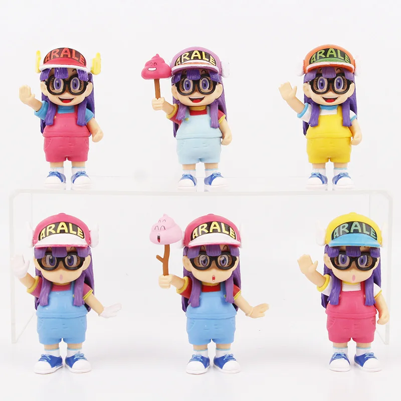 Доктор Сламп 6 шт. Arale Poo-poo Cloud ПВХ статуя фигурка стол Коллекционная модель