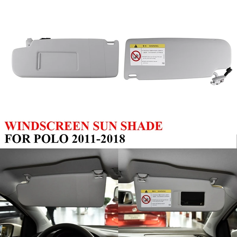 

Car Inner Sun Visor Shield Shade Board With Mirror For P-OLO 2011-2018 Left And Right Side