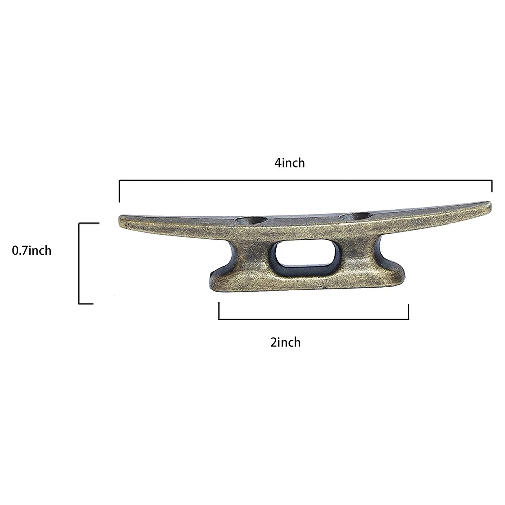 

Boat Dock Cleat 4 Inch for Mooring Boat Bronze Host Cast Iron Suitable for Nautical Beach Lake Maritime Decor,4Pcs