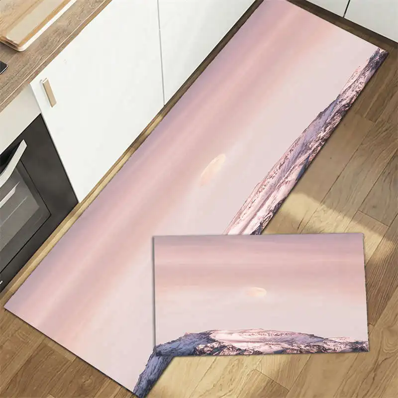 

Modern Kitchen Mat Long Strip Bedroom Entrance Doormat 3D Pattern Home Floor Decoration Living Room Bathroom Non-Slip Rug A01