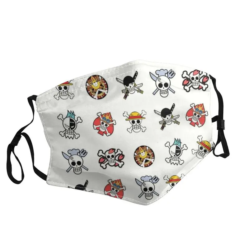 

Straw Hat Pirates Flag Face Mask Men Anti Haze Dust One Piece Jolly Roger Mask Protection Respirator Non-Disposable Mouth Muffle