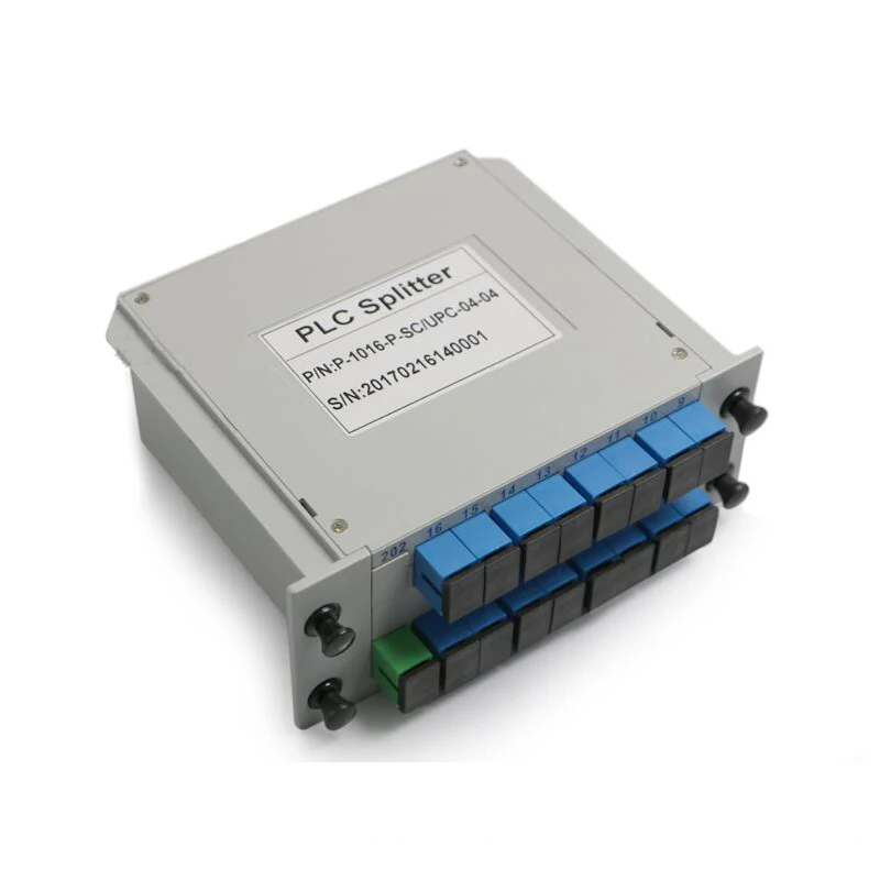 Free Shipping SC UPC PLC 1X16 Fiber Optic FTTH Splitter Box PLC Insert Sheet Type Fiber Optical Coupler Splitter
