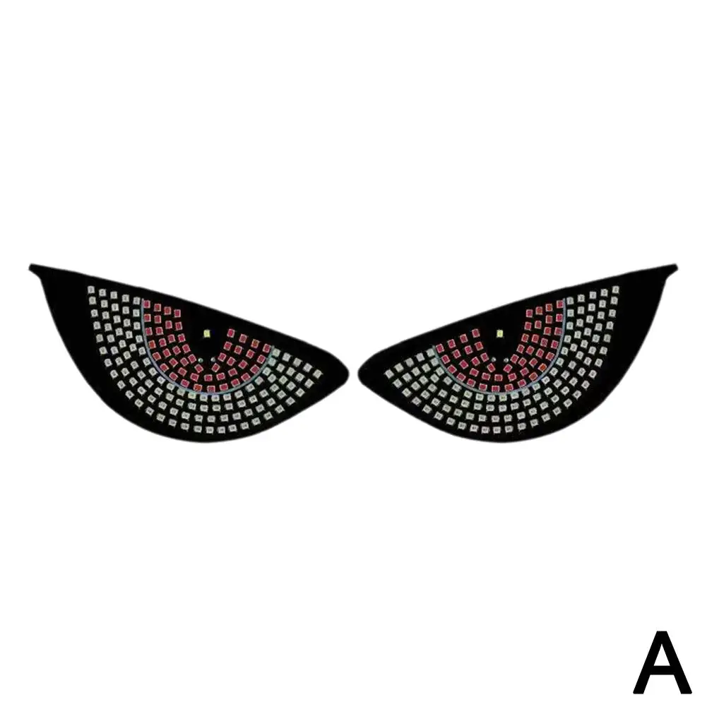 

2 шт., автомобильный свет Devil Eyes, модификация глаз, анимация, светодиодный дисплей, декор, пиксельная панель, оконная декоративная лампа, USB многорежимная лампа