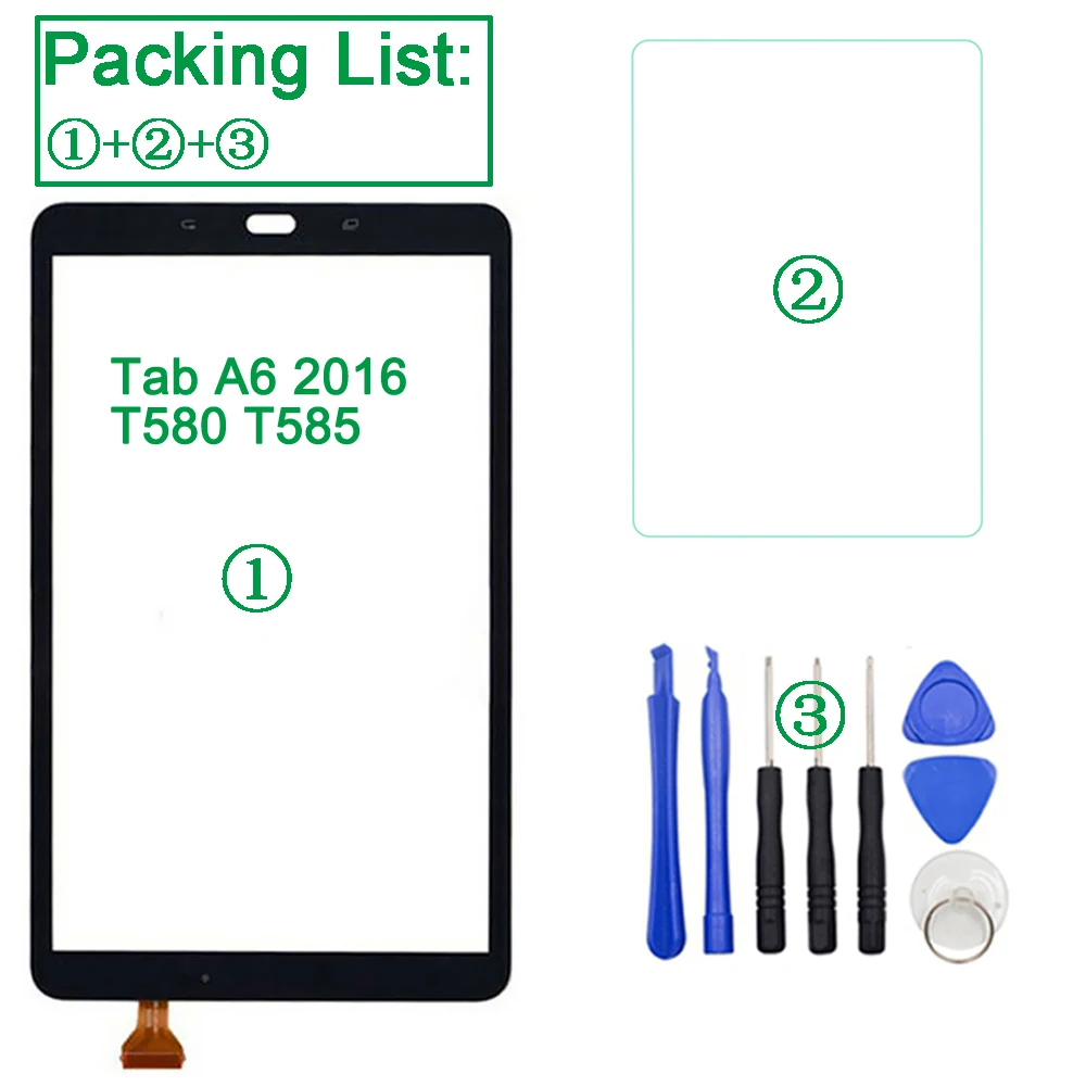 Для Samsung Galaxy Tab A 10 1 2016 T580 T585 SM-T580 SM-T585 сенсорный экран дигитайзер Сенсорная панель