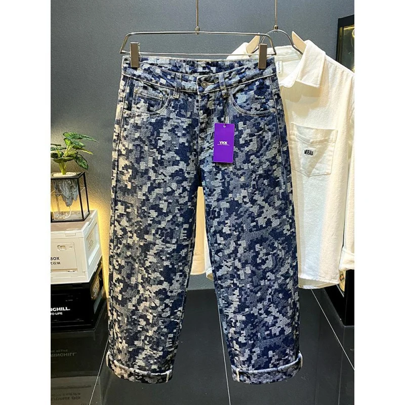 Осень-зима 2024 новые американские модные брендовые повседневные джинсы в стиле