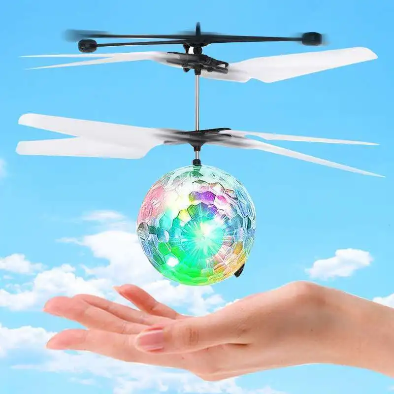 

Colorful Light Suspension Induction Flying Ball USB Charging Novelty Flying Toys Aircraft Helicopter Suspended Remote Control