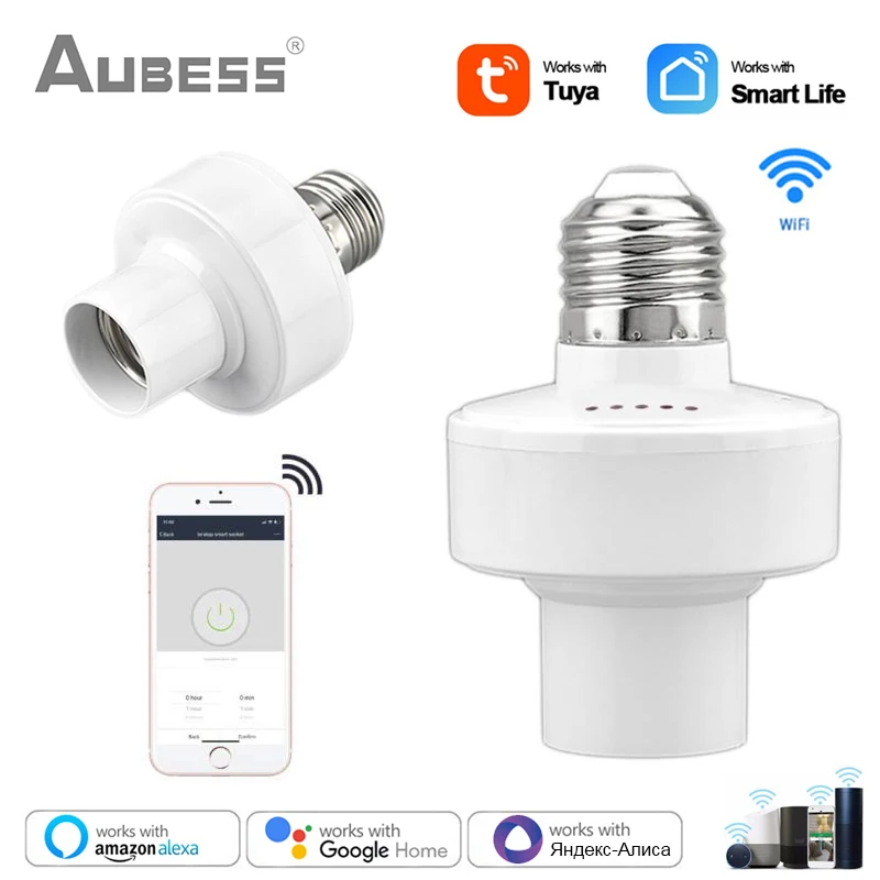 

Умная лампа Tuya с Wi-Fi, E27, E26, с голосовым управлением