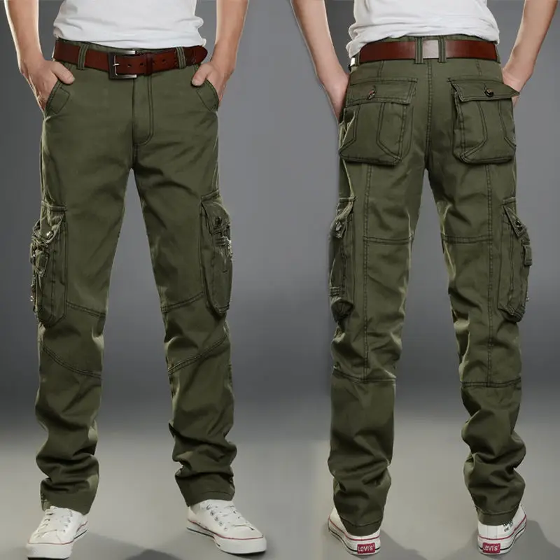 

Новинка осени 2022, стильные мужские свободные прямые уличные спортивные повседневные армейские камуфляжные рабочие брюки-карго с несколькими карманами