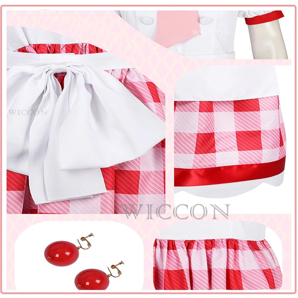 Игра Принцесса Персик Showtime Косплей Костюм Кондитерский Шеф Платье Принцессы