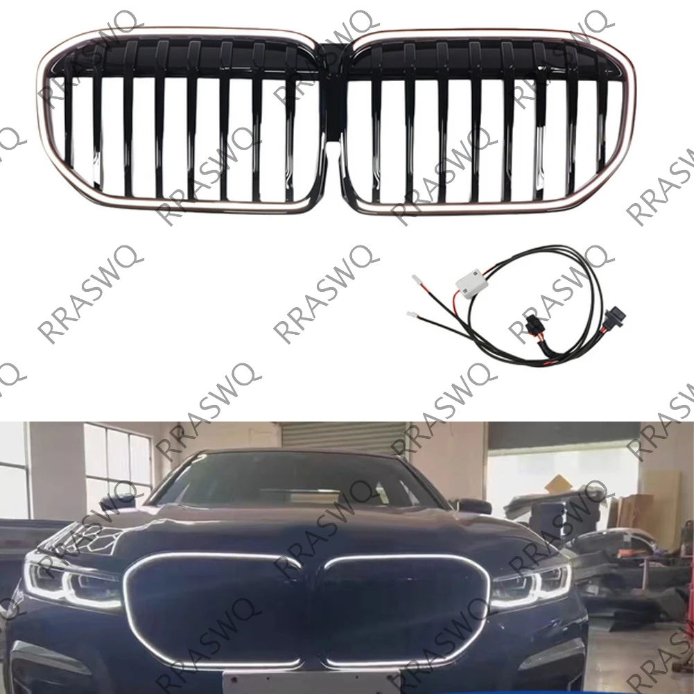 

Светодиодный белый свет автомобиля, передний радиатор, бампер, OEM, замена решеток капота для BMW 7 серии G11 G12 2019-2022 2020 2021
