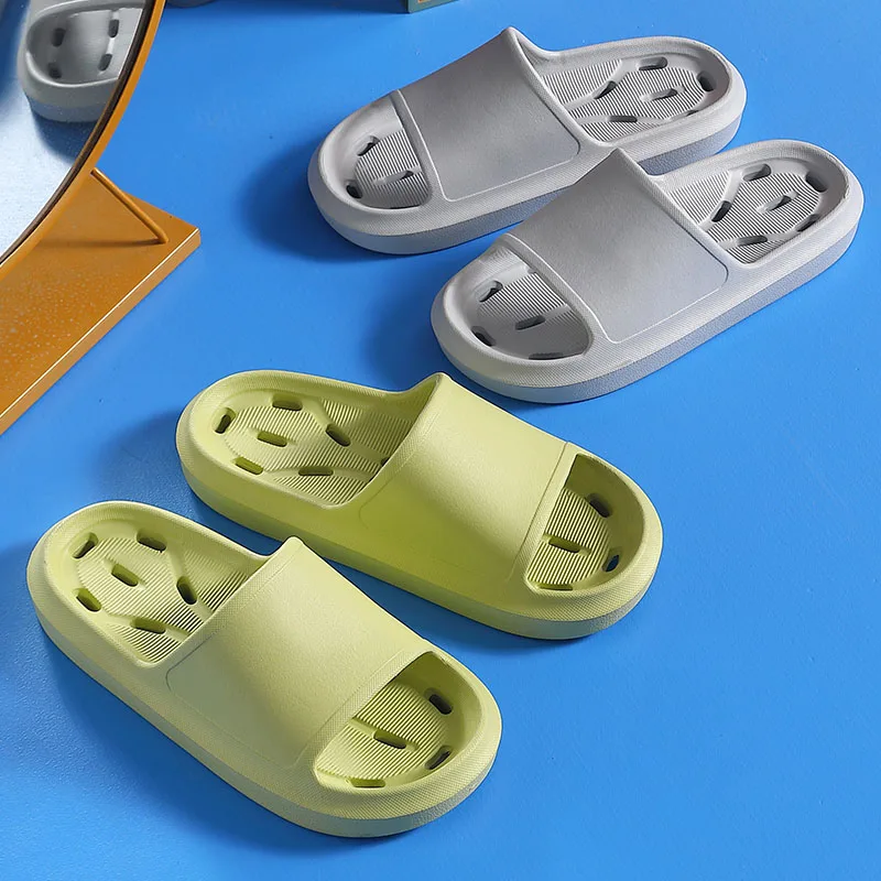 

WDZKN Chunky Platform Home Slippers Women Summer EVA Water Leakage Bathroom Indoor Slippers Lightweight Slip On Sandals Slides