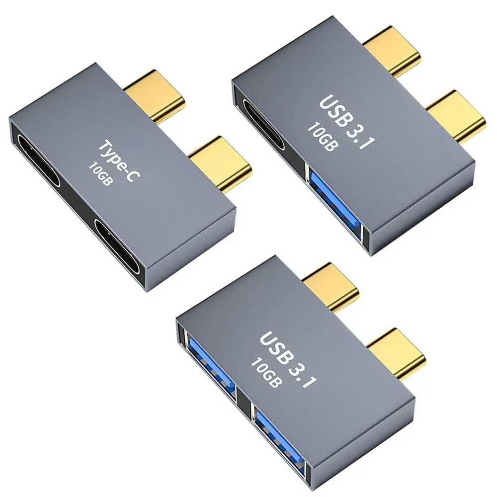 

Conventer Adapter Data Transfer USB 3.0 Expander Dual USB C Male to Dual USB C Female Type-C Splitter PD Charger