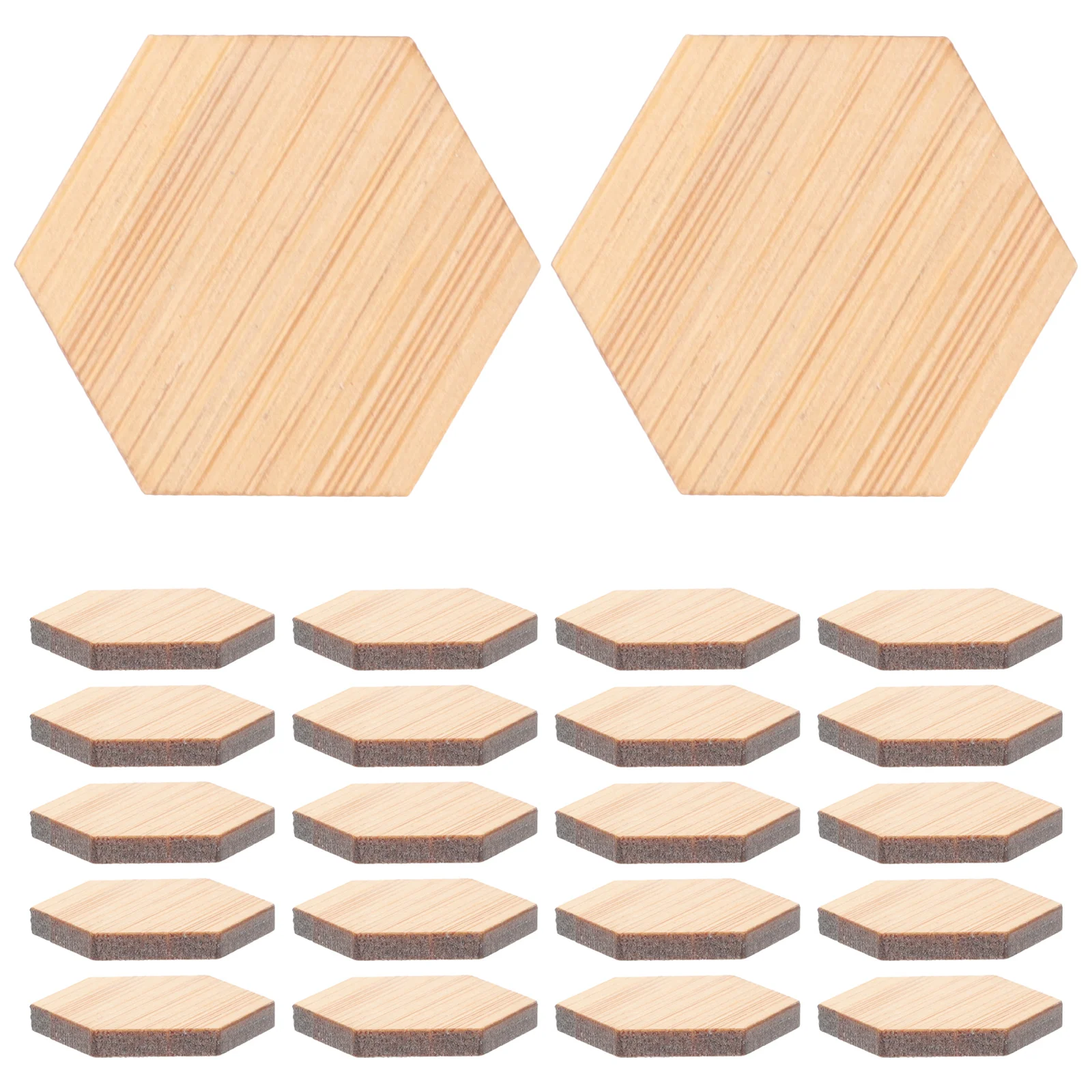 

24 Pcs Hexagon Floor Mini Flooring House Decorations Miniature Dollhouse Furniture Bamboo