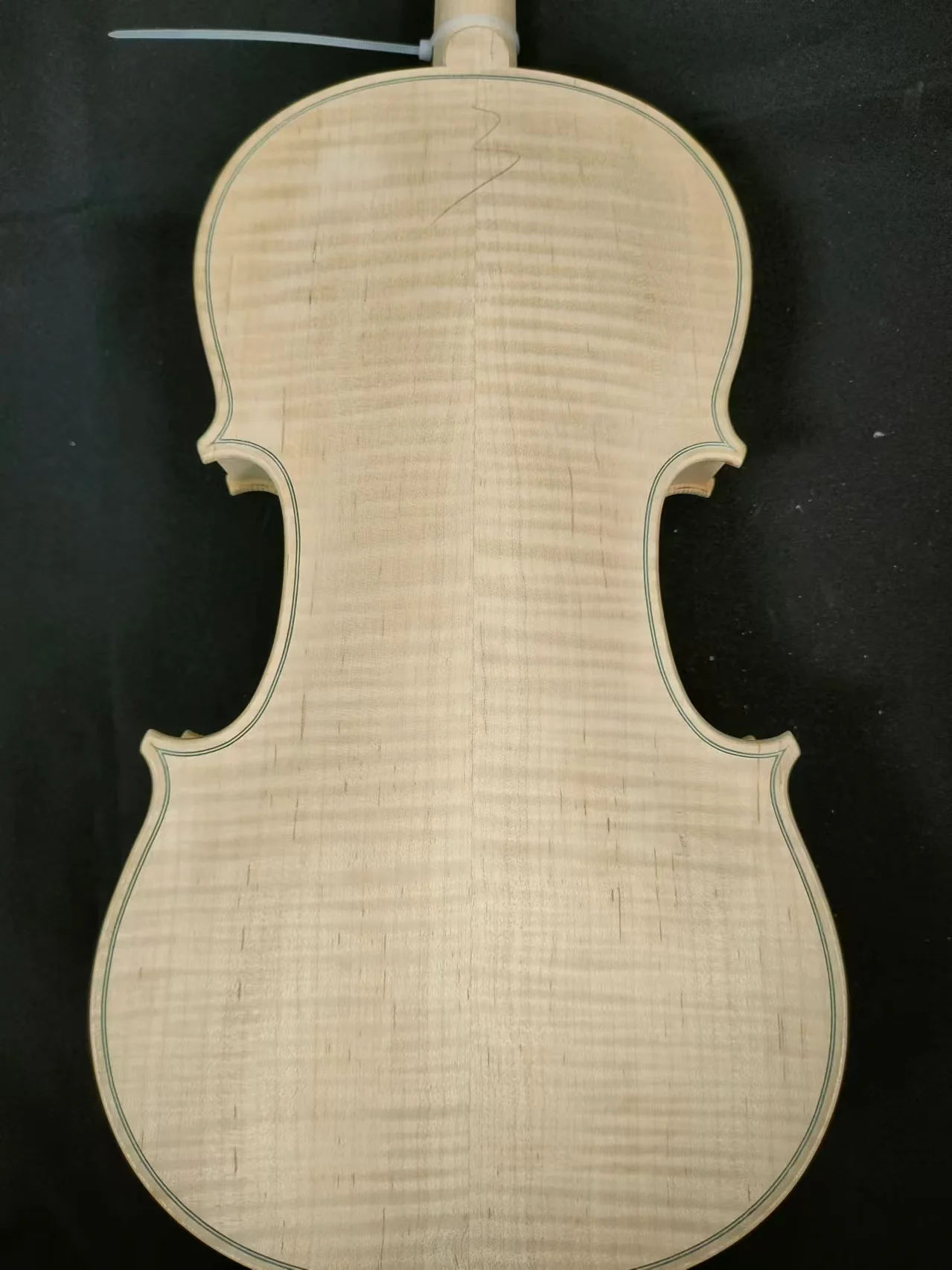 1 шт. неокрашенная скрипка огненный клен задняя часть ель верх черное дерево