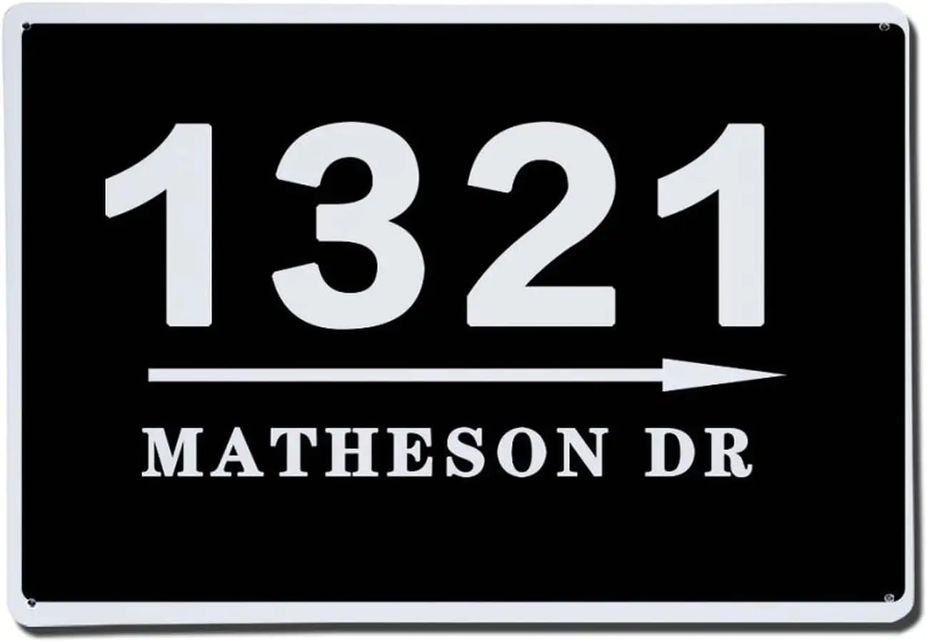 Индивидуальный домашний адресный знак уличный со стрелками персонализированный