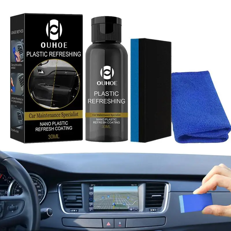 

30ml/50ml Automotive Plastic Refurbishing Agent Dashboard Panel Interior Dust-proof Glazing Restore Shine & Protect Your Car