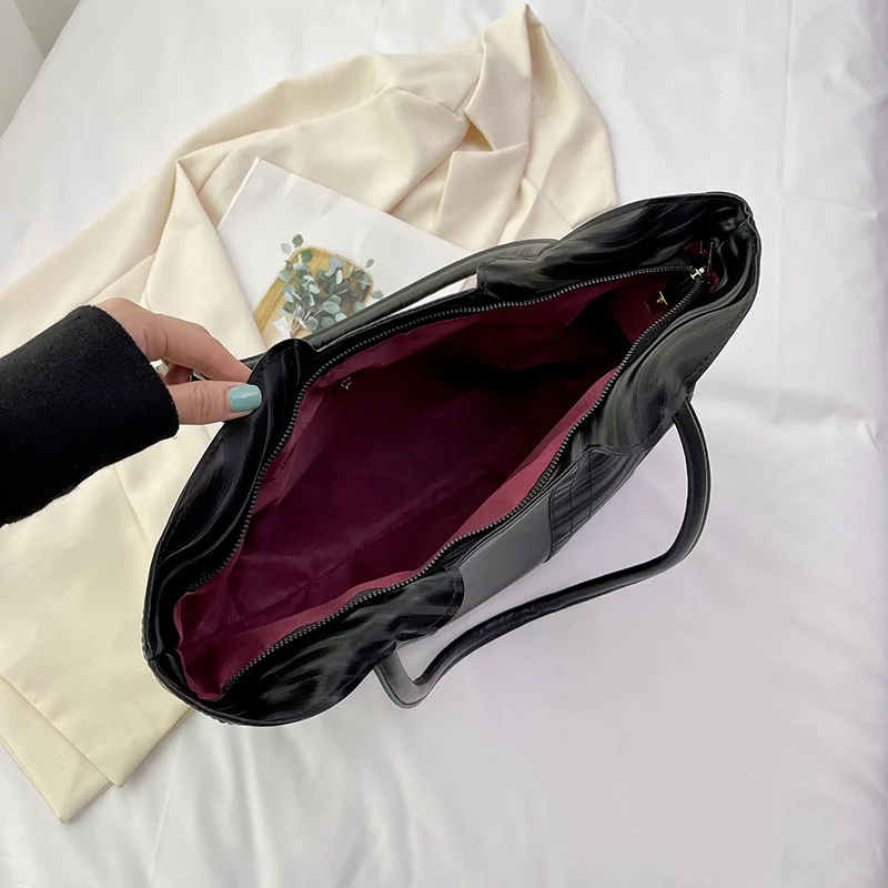 Модная Сумка-тоут с волнистым рисунком для женщин вместительная дамская сумочка