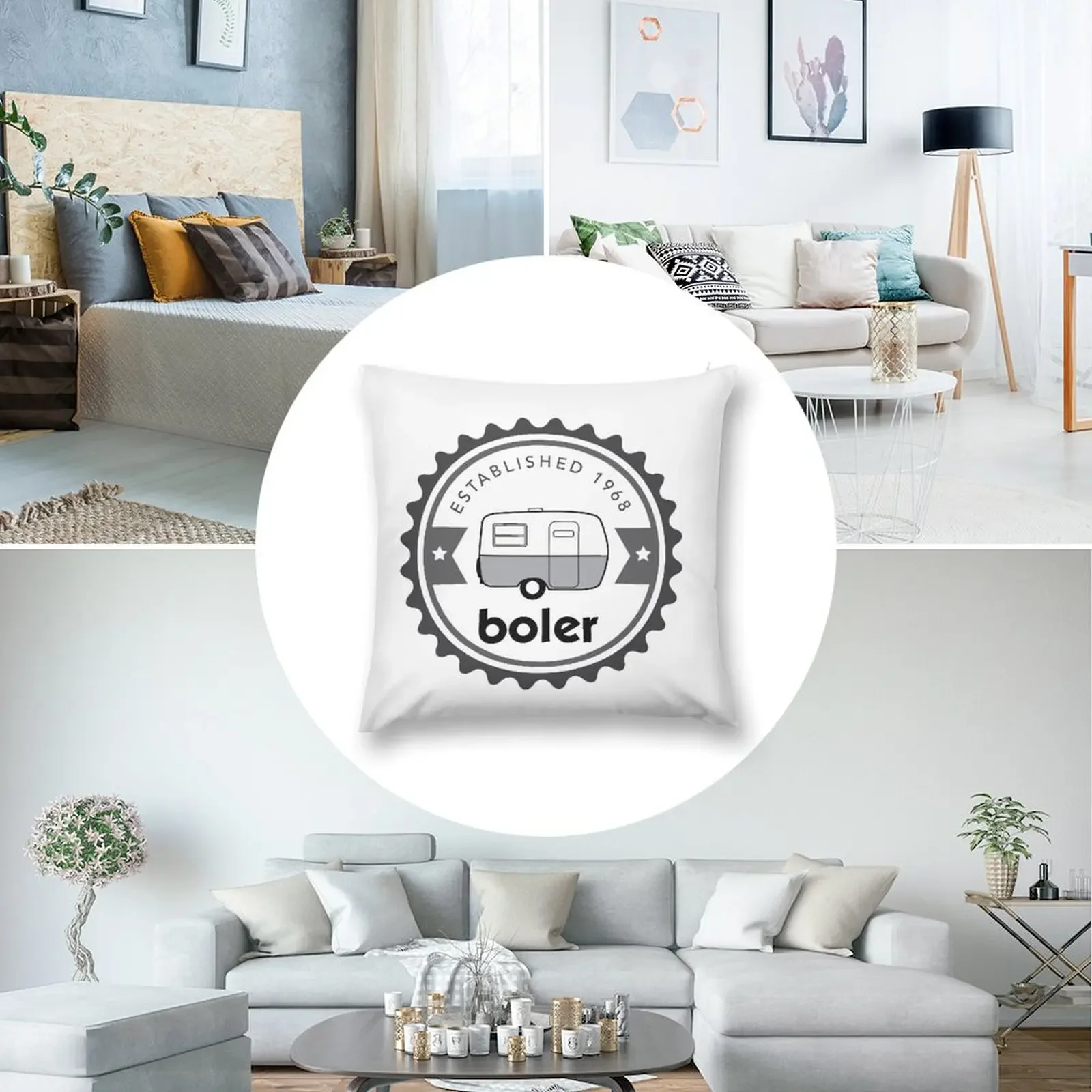 Boler винтажная подушка для кемпера декор рождественские чехлы