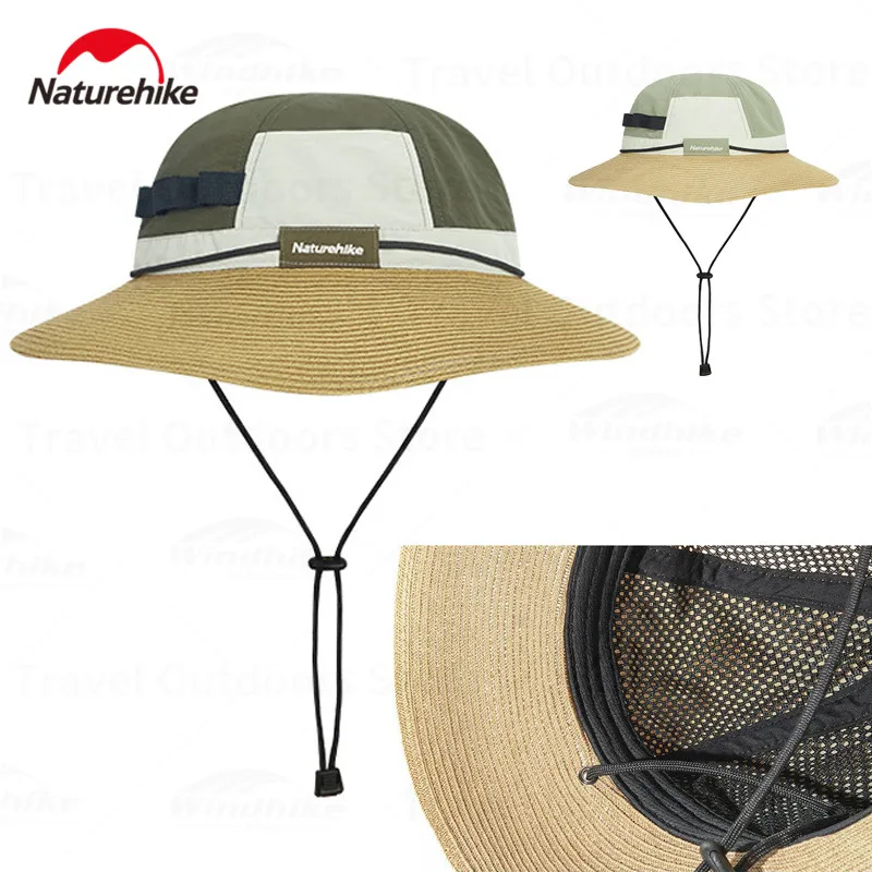 

Naturehike Summer Hollow Knit Sun Hat 156g Super Light Breathable Outdoor Casual Wide Brim Bucket Hat Straw Hat
