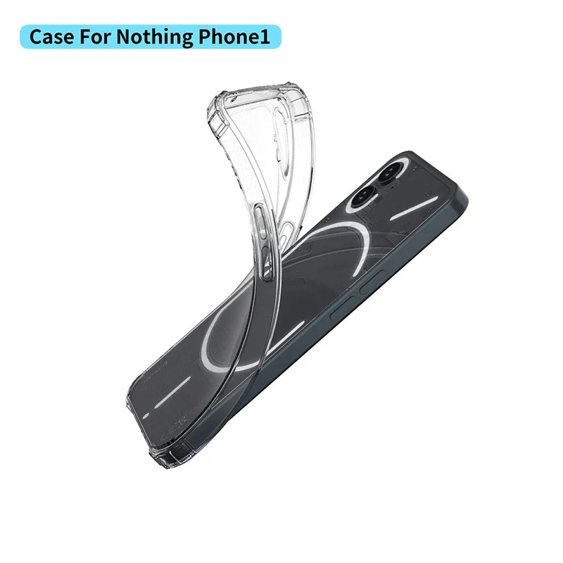 

Shockproof Soft TPU Back Case For Nothing Phone 1 Clear Cover Transparent Slim Crystal Phone case