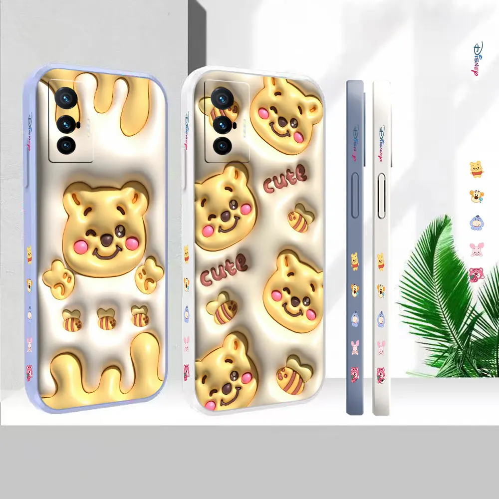 

Liquid Silicone Case For VIVO X90 X80 X70 X70T X60 X60T X50 X30 X27 X21S X21I X21IA Cover 3D Art Winnie The Pooh Fundas Cqoues