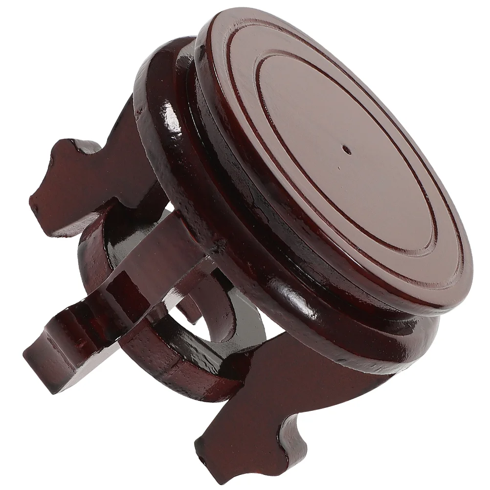 

Crystal Ball Stand Rack Potted Display Oriental Decor Riser Succulent Plants Holder Wood