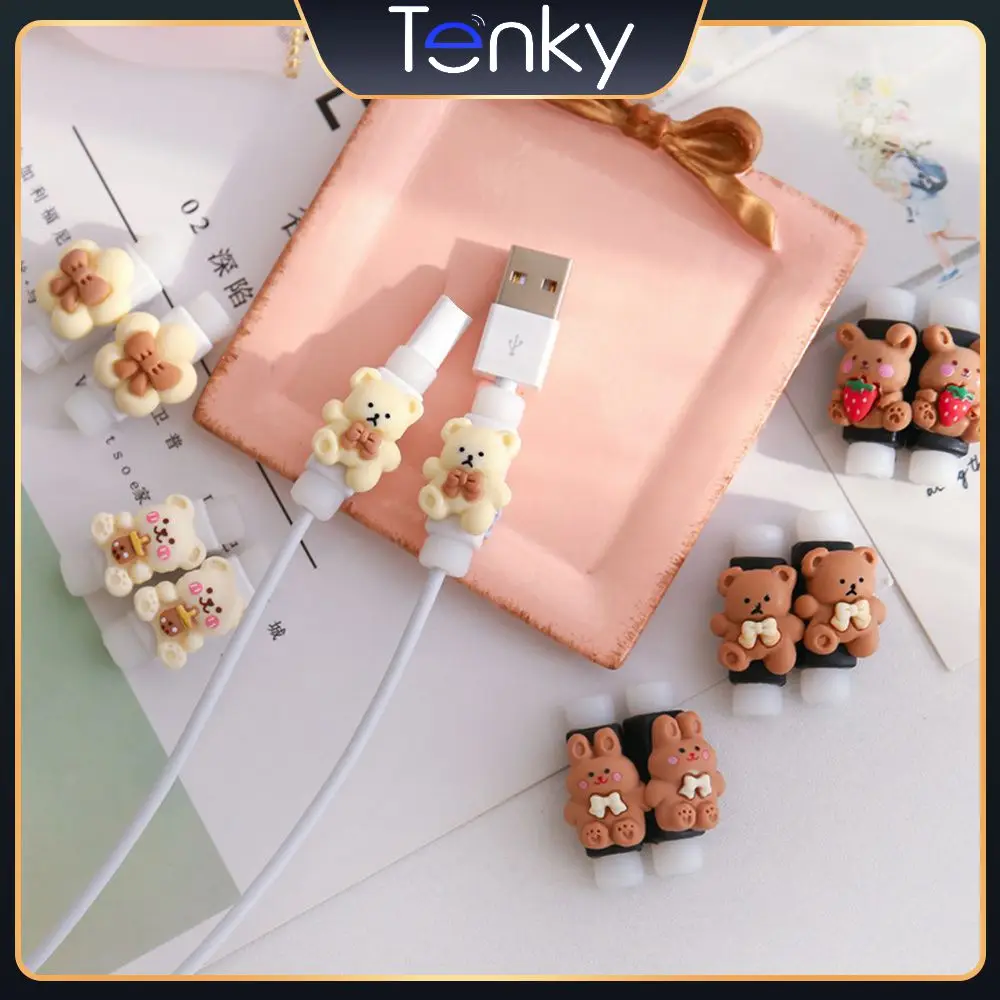 

Plastic Resin Stable Cable Protector Cover Durable Data Cable Protective Cover Breathable Charger Cord Winder For Phone Colorful