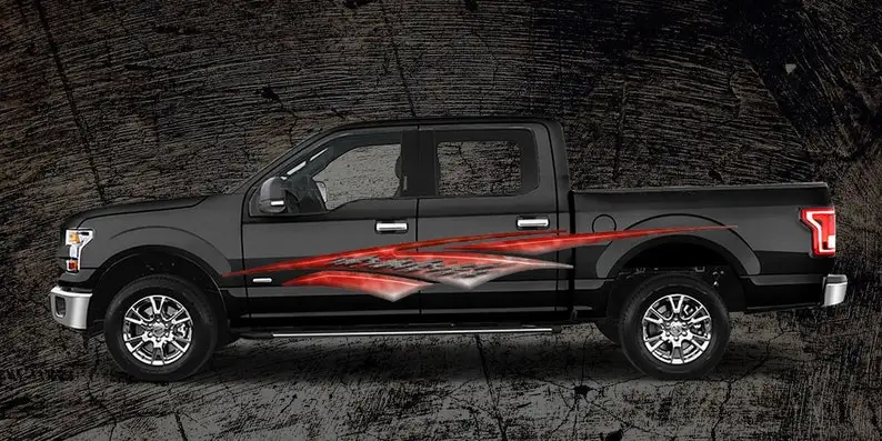 

2 боковые наклейки для автомобиля, грузовика, прицепа, графические полосы, виниловые Автомобильные Боковые графические наклейки, наклейки п...