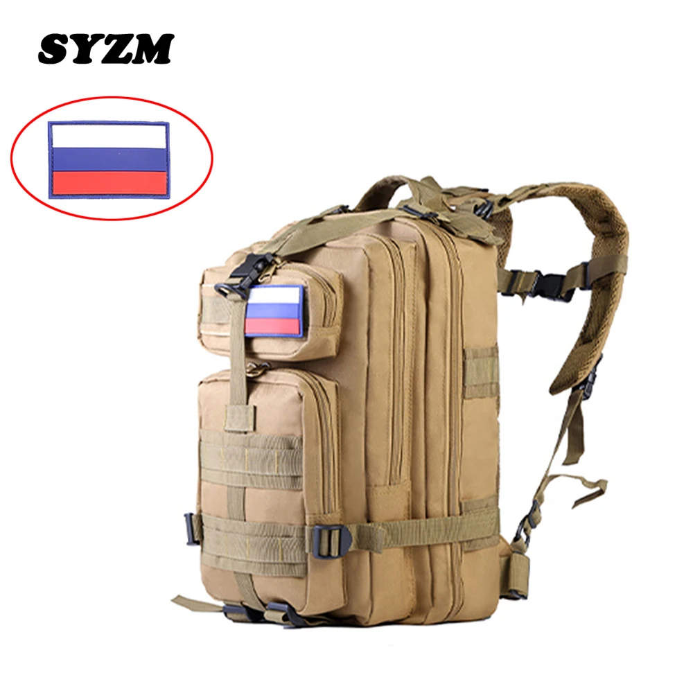 SYZM 50L/30L Outdoor Sports Backpack Military Tactical Backpack Travel Fishing Mountaineering Bag Waterproof Camouflage Backpack