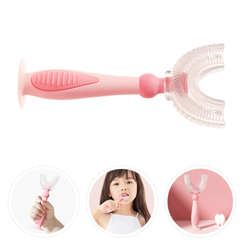 

1pc Silicone Manual Toothbrush U-Shape Oral Cleaning Toothbrush for Children