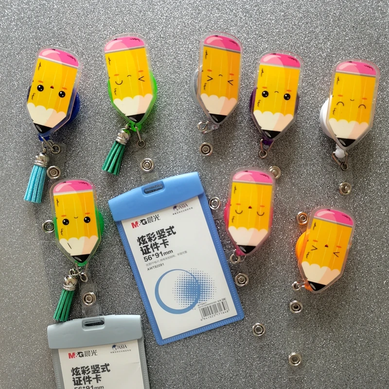 

Teacher Badge Reel, School Teacher Badge Reel, Teachers Gift, Teacher, End of Year Gift, ID Holder, Pencil Retractable Badge