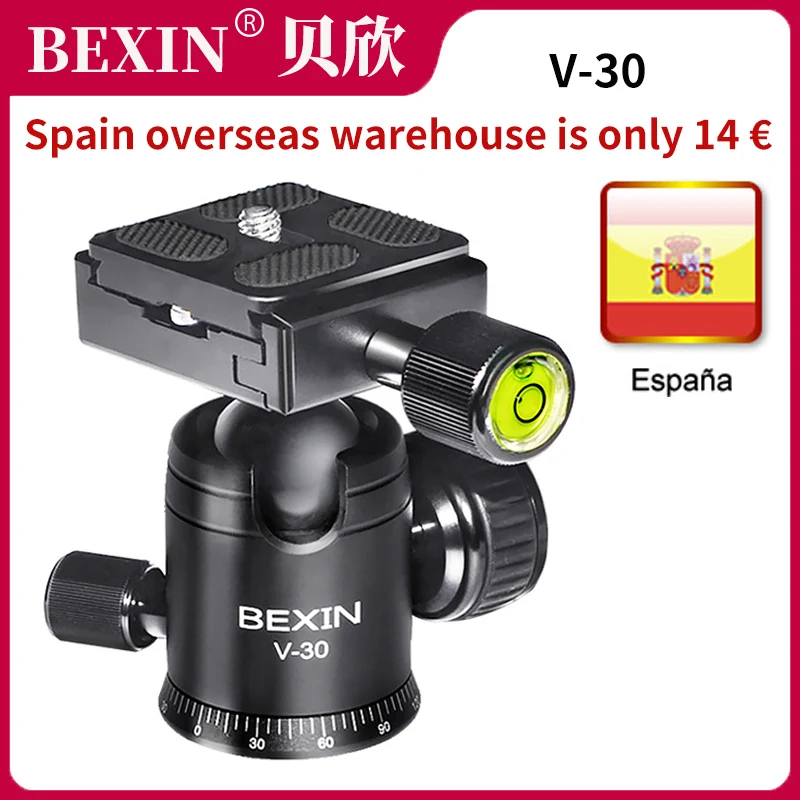 360 Degree Rotating Panoramic Head Video DSLR Ball Head Digital Camera Tripod Head Mount Mini Ball Head For Tripod DSLR Camera